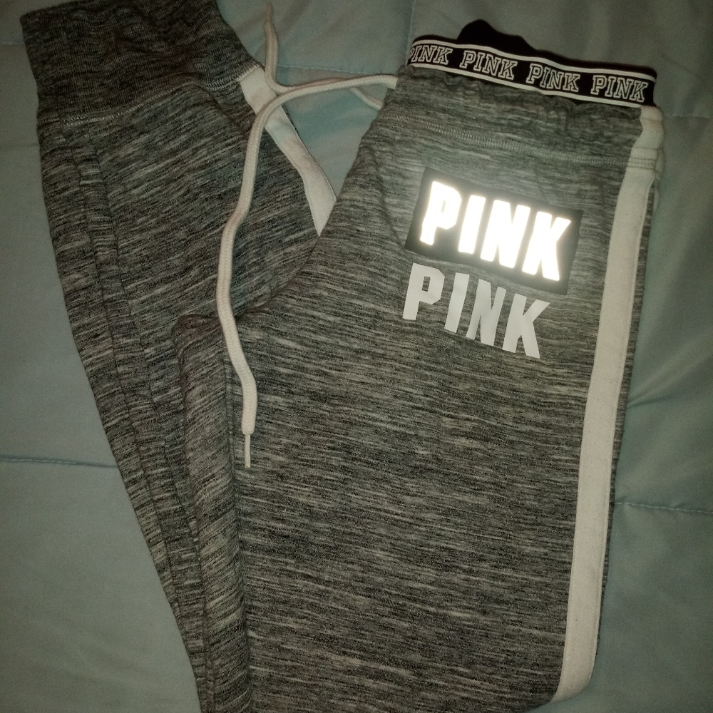 Grey and white sweatpants